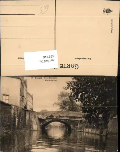433736,Belgium Bruges Brügge Pont Flamand Brücke Fluss
