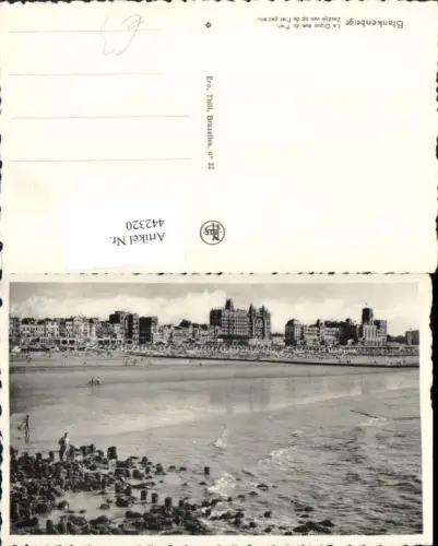 442320,Belgium Blankenberge Zeedijk van op de Pier gezien Teilansicht Strand