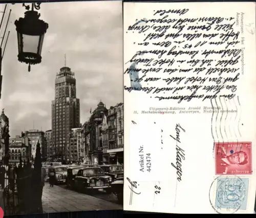 442474,Belgium Antwerpen Anvers Het Torengebouw Straßenansicht Turm