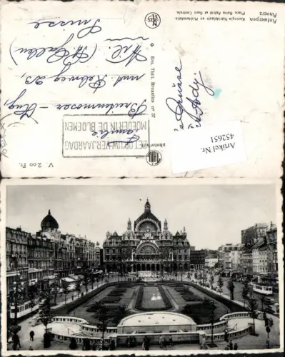 452651,Belgium Antwerpen Anvers Place Reine Astrid et Gare Centrale Bahnhof