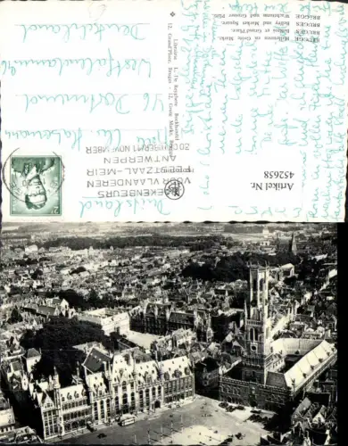 452658,Belgium Brugge Brügge Wachtturm und Großer Platz Teilansicht