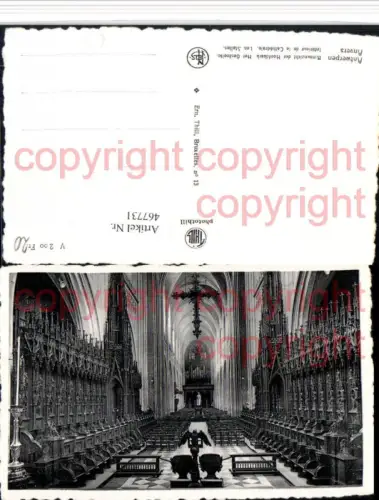 467731,Belgium Antwerpen Anvers Cathedrale Kirche Interieur Stalles