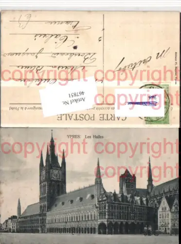467851,Belgium Ypres Ypern Les Halles Tuchhallen Gebäude