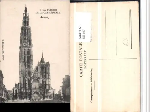 481147,Belgium Anvers Antwerpen La Fleche de la Cathedrale Kirche