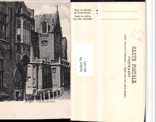 481182,Belgium Bruges Brügge Ecole Normale Schule Gebäude
