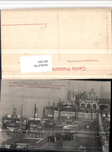 481201,Belgium Anvers Antwerpen Rade et Ponton Embarcadere Dampfer