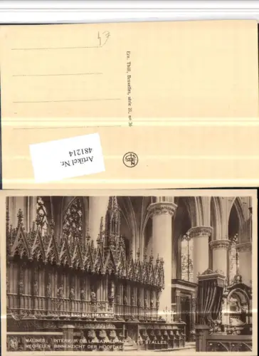 481214,Belgium Malines Mechelen Cathedrale Les Stalles Kirche Chor