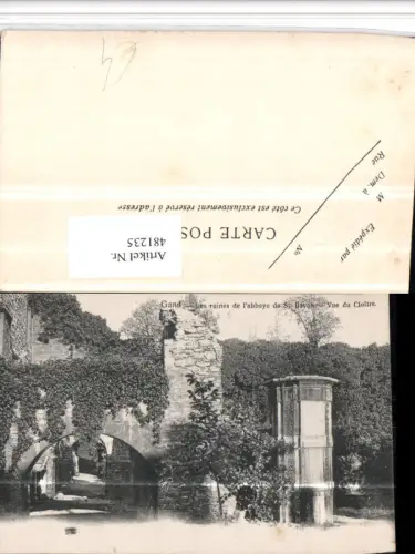 481235,Belgium Gand Gent Les ruines de abbaye St. Bavon Ruine