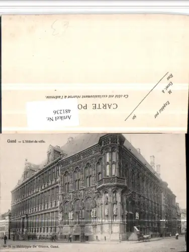 481236,Belgium Gand Gent Hotel de ville Rathaus