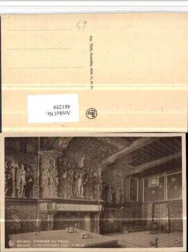 481259,Belgium Bruges Brügge Cheminee du Franc Kamin