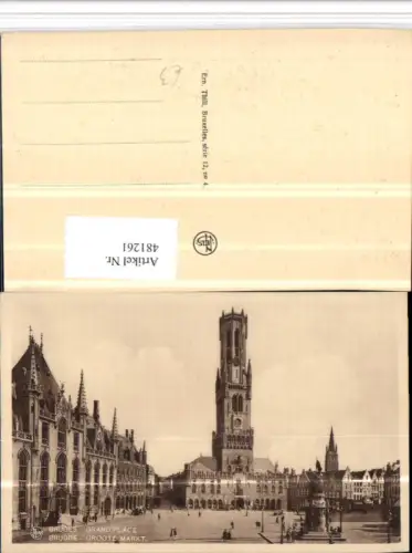 481261,Belgium Bruges Brügge Grand Place Platz Turm