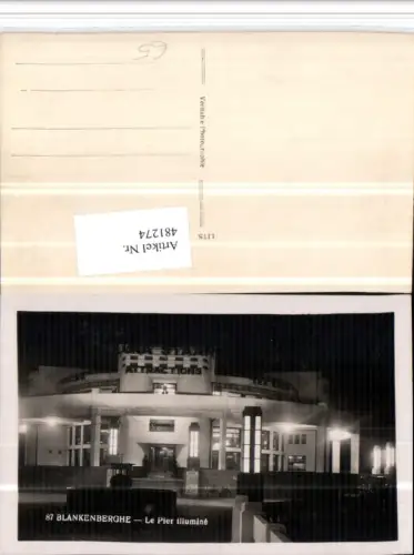 481274,Belgium Blankenberge Le Pier illumine Gebäude