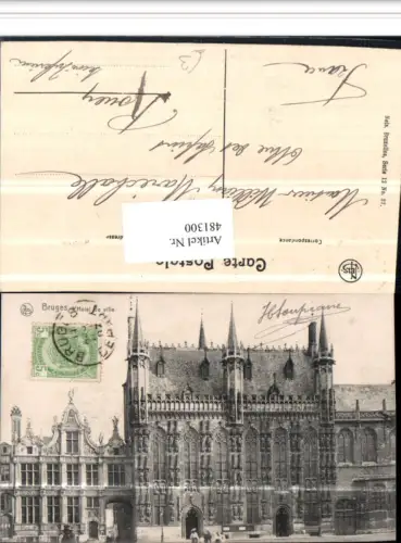 481300,Belgium Bruges Brügge Hotel de Ville Rathaus