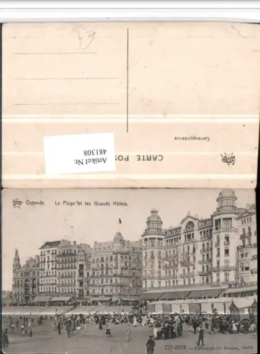 481308,Belgium Ostende La Plage et les Grands Hotels Strandleben