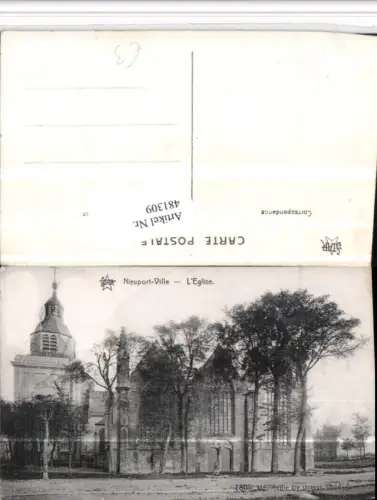 481309,Belgium Nieuport-Ville Nieuwpoort Eglise Kirche