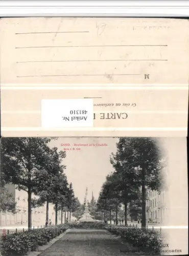 481310,Belgium Gand Gent Boulevard de la Citadelle Säule