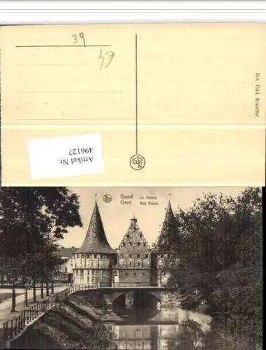 496127,Belgium Gand Gent Le Rabot Brücke Türme