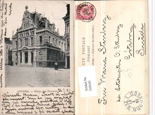 510143,Belgium Anvers Antwerpen Hotel des Douanes Gebäude