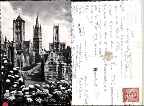 510161,Belgium Gent Gand Eglise St. Nicolas Kirche Türme