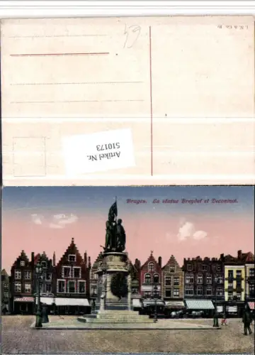510173,Belgium Bruges Brügge Statue Breydet et Deconinck Denkmal