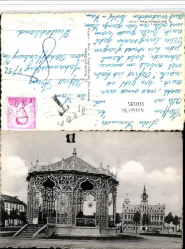 510185,Belgium Sint-Niklaas-Waas Kiosk Pavillon Nachgebühr Stempel