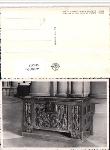 510237,Belgium Ypres Ypern Cathedrale St. Martin Coffre Kirche Relief