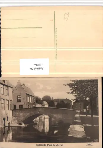 510267,Belgium Bruges Brügge Pont du cheval Brücke Kanal