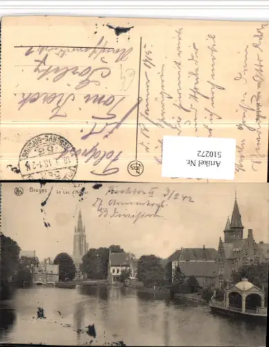 510272,Belgium Bruges Brügge Le Lac d'Amour See Kirchenturm