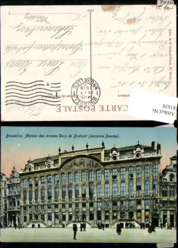 81638,Bruxelles maison des anciens Ducs de Brabant Feldpost