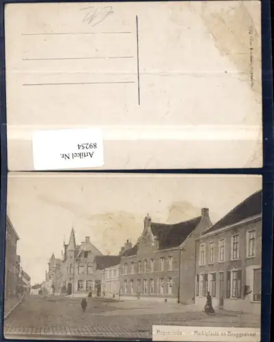 89254,Ruysselede Marktplaats en Bruggestraat Strassenansicht