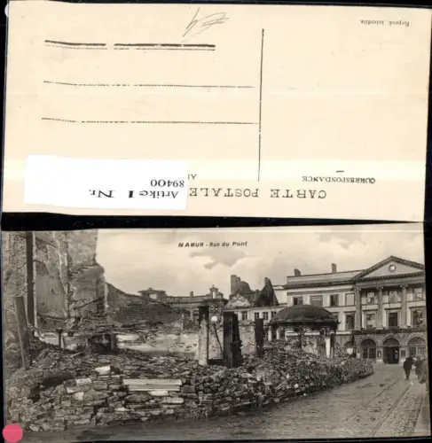 89400,Namur Rue du Pont Strassenansicht zersörte Häuser