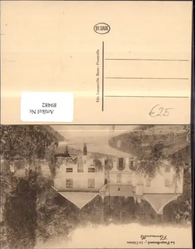 89482,La Forge Roussel Le Chateau Ansicht m. Mann u. Pferd