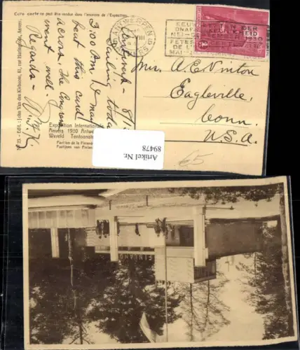 89478,Anvers Antwerpen Pavillion Finland 1930