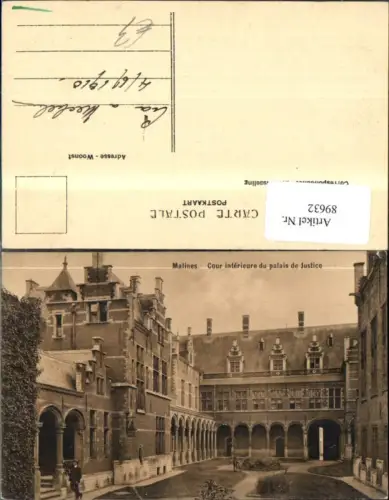 89632,Malines Cour intérieure du palais de Justice Hofansicht 1910