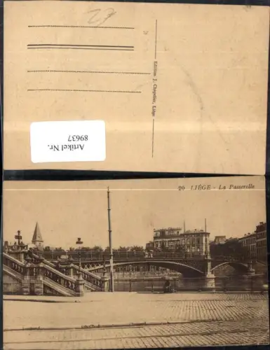 89637,Liege La Passerelle Ansicht Brücke