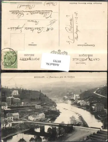 89793,Bouillon Panorama pris du Chateau 1905