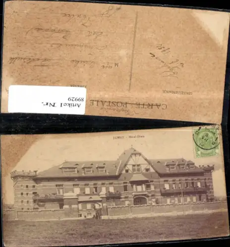 89929,Jumet Hotel Dieu Frontansicht 1952