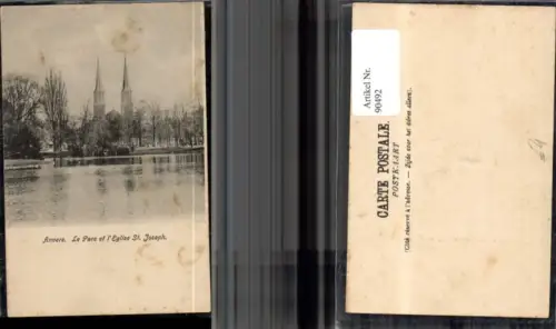 90492,Anvers Antwerpen Le Parc et l´Eglise St. Joseph Ansicht