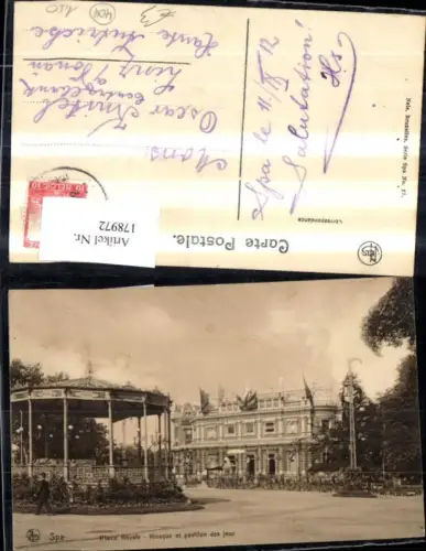 178972,Belgien Spa Place Royale Kiosque et pavillon des jeux