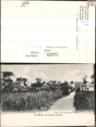 211855,La Panne La route de Furnes Straßenansicht