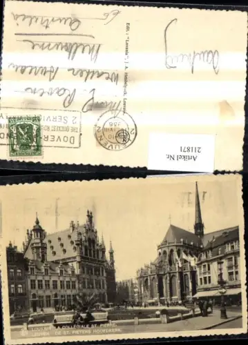 211871,Louvain Leuven La Collegiale St Pierre Ansicht