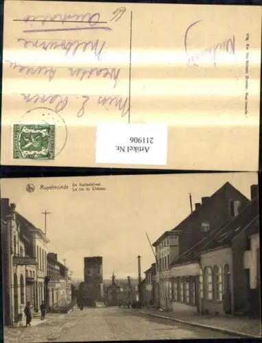 211906,Rupelmonde De Kasteelstraat La rue du Chateau Straßenansicht