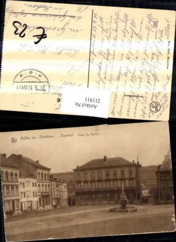 211911,Vallee de l'Ambleve Stavelot Place du Marche Brunnen