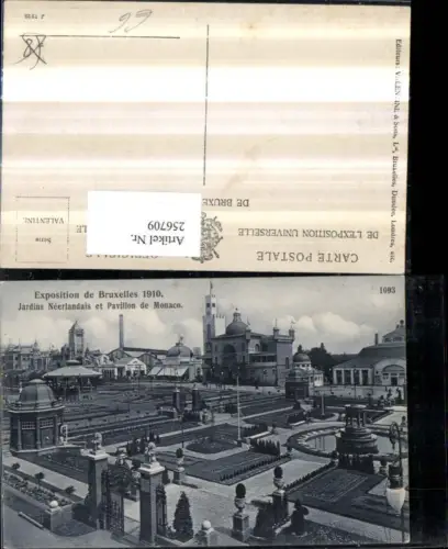 256709,Exposition de Bruxelles Brüssel 1910 Jardins Neerlandais et Pavillon de Monaco Garten