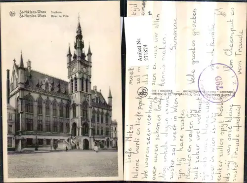 271874,Belgien St-Niklaas-Waas St-Nicolas-Waes Stadhuis Hotel de Ville Rathaus