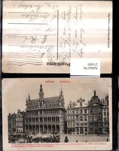 271885,Belgien Brüssel Marktplatz Rathaus Kutschen