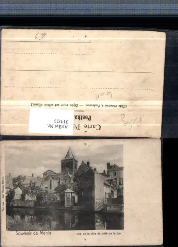 314523,Menen Menin Vue de la ville du cote de la Lys Teilansicht