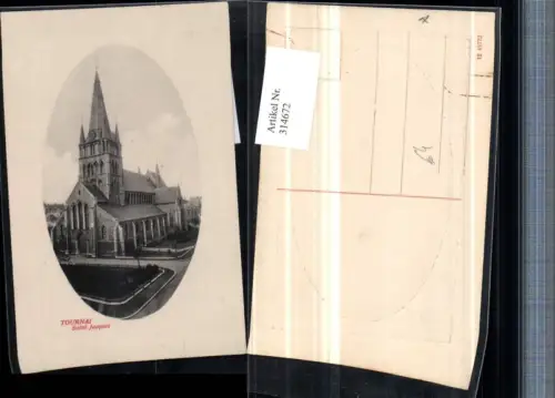 314672,Tournai Saint Jacques Kirche Präge Passepartout