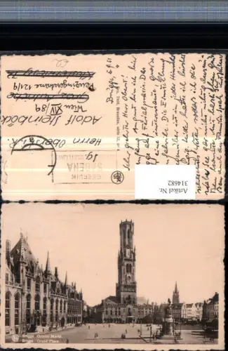 314682,Brügge Bruges Grand Place Hauptplatz Rathaus Denkmal