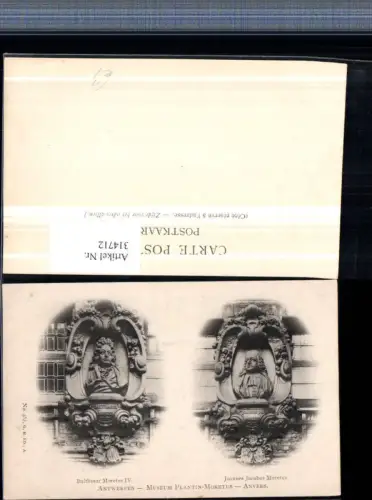314712,Antwerpen Anvers Museum Plantin Moretus Johannes Jacobus Balthasar Mehrbildkarte